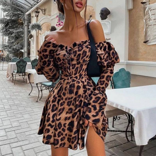Rochie de dama cu imprimeu leopard 21619