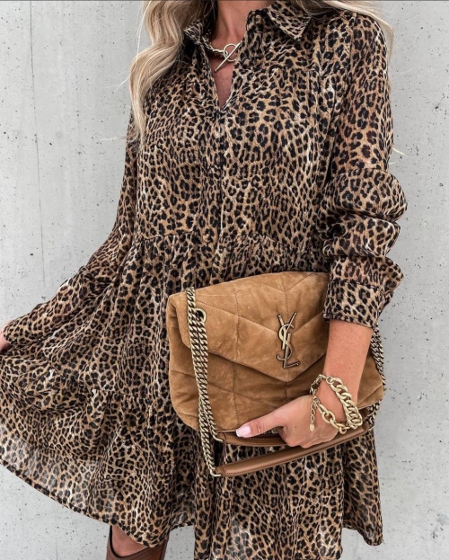 Rochie de damă cu imprimeu leopard 21800