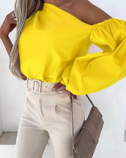 Bluză de damă spectaculoasă 6441 galbenă