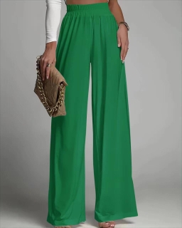 Pantaloni largi de dama 6564 verde