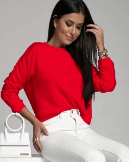 Bluză de damă cu spatele gol 6753 roșu