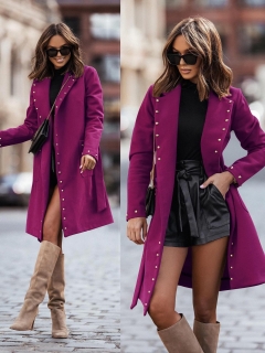 Palton atractiv de damă 6857 violet