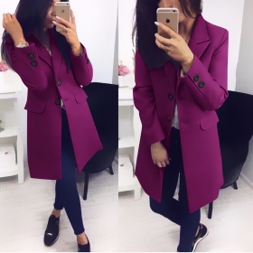 Palton elegant de dama 6871 violet
