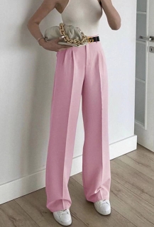 Pantaloni largi de dama X5508 roz