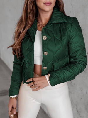 Jachetă scurtă de dama K6386 verde