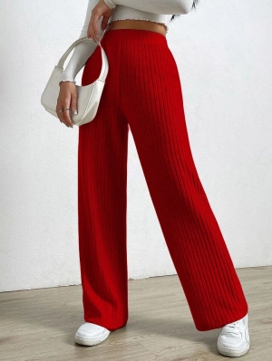 Pantaloni largi de damă AR3306 roșu
