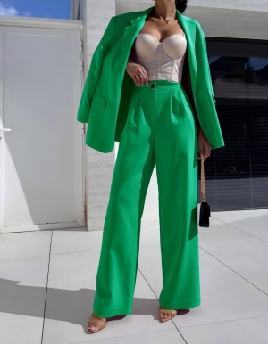Set jachetă și pantaloni pentru femei A1632 verde